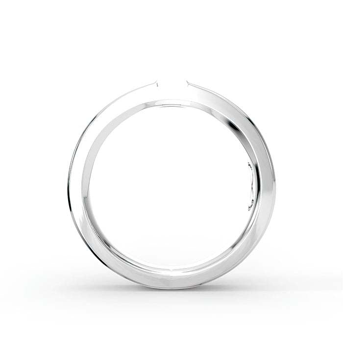 14K White Gold 3 x 2mm Baguette Stone Ring Mounting
