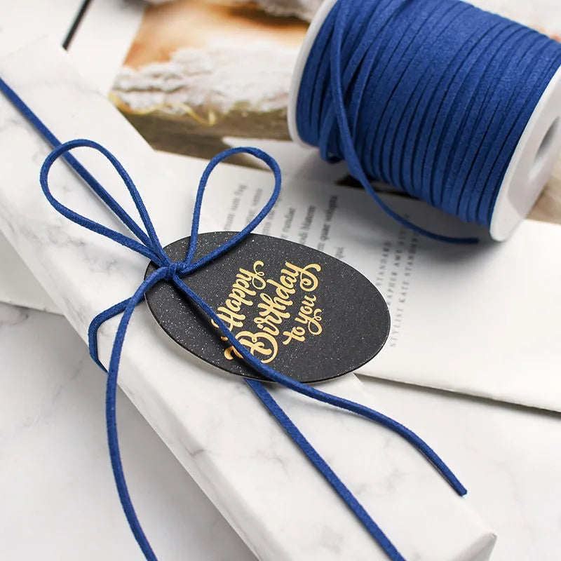 100yd (90m) 2.5mm Faux Suede Cord | Leather-Look String for Jewelry, Bracelets & Craft Findings
