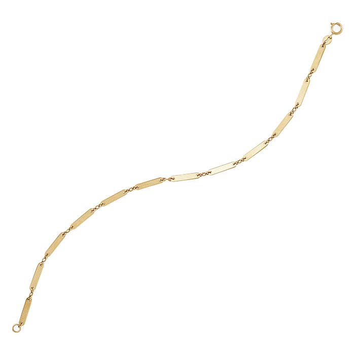 14K gult gull langt barleddarmbånd