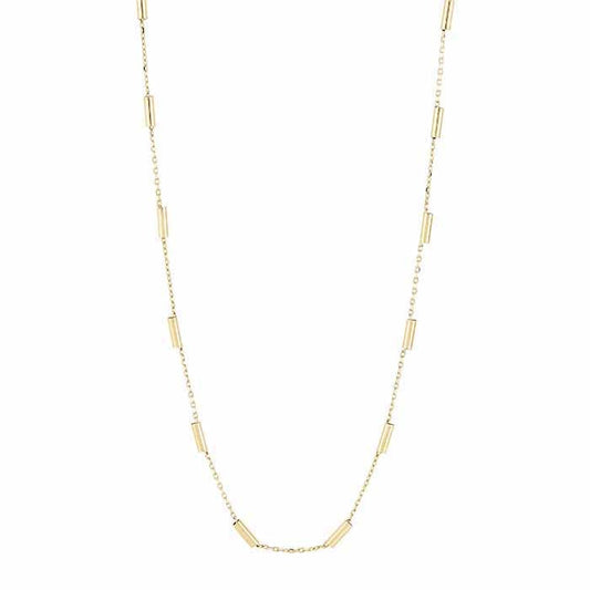 Κολιέ Σταθμός με Σωλήνα από Κίτρινο Χρυσό 14Κ