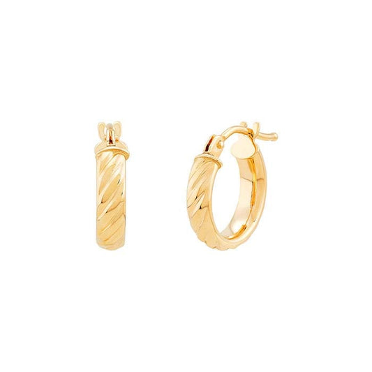 14 Karat Gelbgold Huggie Creolen