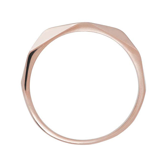 14K Rose Gold Geometric Band